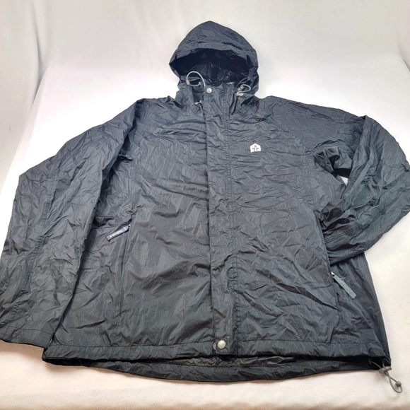 Landway Jackets & Coats Landway Lightweight Aquavent Packable Adjustable Hood Rain Jacket